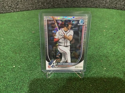 Refractor pulsar Bowman Chrome Matt Olson 2025 #/399 Braves Foto 1 de 2