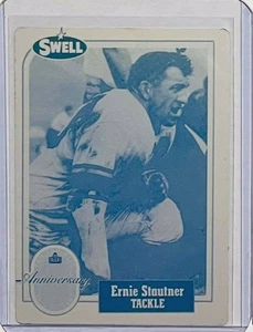 1/1 ERNIE STAUTNER 1988 SWELL HOF CARD PRINTING PLATE PITTSBURGH STEELERS 1 OF 1 - Picture 1 of 4