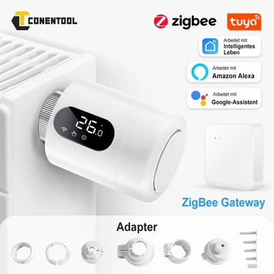 Smart WIFI HeizkörperThermostat Tuya Zigbee Heizkörperventil für Alexa/Google DE - Bild 1 von 4