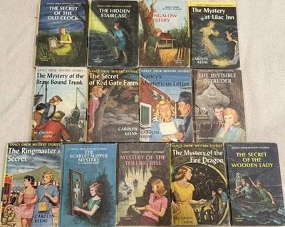 Lot of 13 Nancy Drew Mystery Stories by Carolyn Keene Vintage Children's Books - Imagem 1 de 4