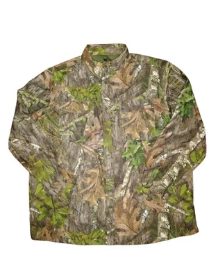 MOSSY OAK Obsession Men's XL Camouflage Hunting Camo Button Shirt Vented Sz XL - Image 1 of 4