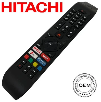 Genuine Hitachi Remote Control For RC43141P RC43141 Smart LED TV - Image 1 of 4