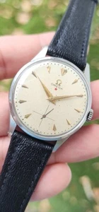 Vintage Omega Teddington Red Star Ref. 2800 Cal. 266 Stainless Steel 35mm Watch - Picture 1 of 22