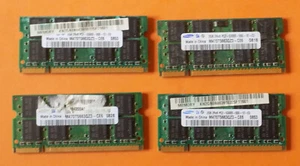 4 Barrettes RAM SAMSUNG PC5300S-555 M470T5663QZ3-CE6 2GB 2Rx8 DDR2 5300S - Photo 1/2