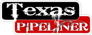 Texas Pipeliner 9"x3" weiß Umriss Rechteck Autoaufkleber Autoaufkleber - Bild 1 von 3