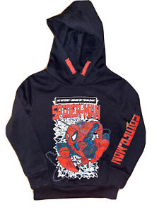 NWT Marvel Comics Spider-Man Pullover Hooded Sweatshirt kids Size XS(4-5) Hoodie