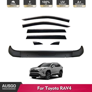 AUSGO Stainless Steel Weathershields + Bonnet Protector for Toyota RAV4 2019+ - Picture 1 of 17
