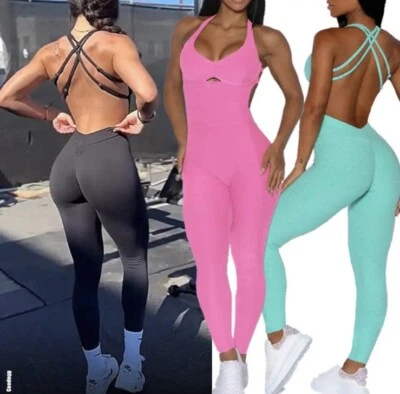 Nuevo con etiquetas Mono de Gimnasio Sexy Una Pieza Entrenamiento Atlético como Bomba Ropa Deportiva Foto 1 de 4