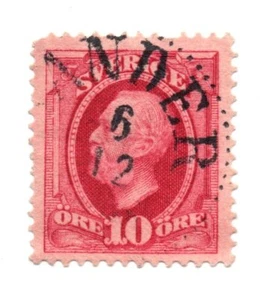 Suecia 1891 -1903 Rey Oscar II 10 ore SG: 47 Estampilla Usada (a1) - Imagen 1 de 1