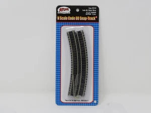 Atlas N Scale Code 80 9.75" Radius Curved Track Sections Nickel Silver 2510 6 pc - Picture 1 of 2