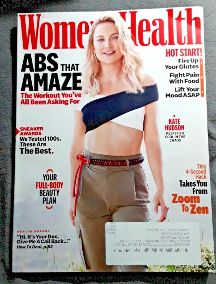 Womens Health Magazine Kate Hudson April 2021 Foto 1 de 1