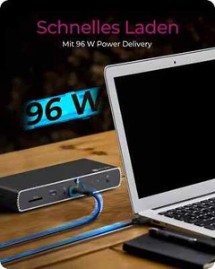 ICY BOX Thunderbolt 4 Docking Station (10-in-1) for 2 Monitors (4K 60Hz) / 1 Mon - Bild 1 von 4