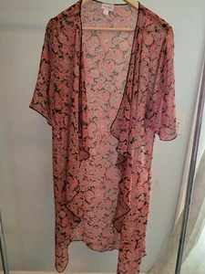 Lularoe Shirley Kimono Duster size Small Paisley - Foto 1 di 3