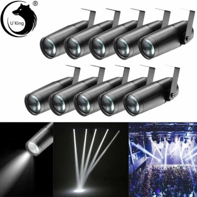 20pcs Mini LED Stage Lighting Pinspot Beam Spotlight DJ Disco Spin White Light - Image 1 of 4