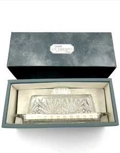 Durand France Villemont Cubierto Mantequilla Beurrier Plomo Cristal De Colección Nuevo en Caja - Imagen 1 de 10