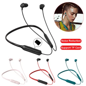 Wireless Earphone Neckband Sport Bluetooth Headset Built-in Mic Hands-free Call - Picture 1 of 13