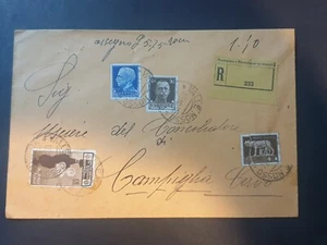 Storia Postale Regno Busta Raccomandata 1934 Valle Mosso (VR290) - Picture 1 of 2