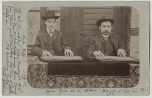 Orig. 1904 two men playing zither, RPPC - Picture 1 of 2