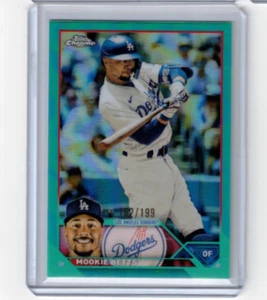 2023 Topps Chrome Mookie Betts Aqua Refractor /199 Dodgers - Picture 1 of 2