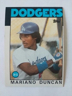 1986 Topps Baseball #602 - Mariano Duncan Rookie RC Los Angeles Dodgers  - Image 1 of 2
