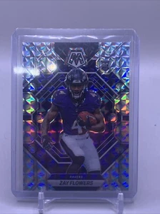 2023 PANINI MOSAIC ZAY FLOWERS RC MOSAIC SILVER ROOKIE #380 BALTIMORE RAVENS - Picture 1 of 2
