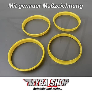 4x Centering Ring IN Yellow 2 29/32in - 2 7/8in for BMW - Picture 1 of 1