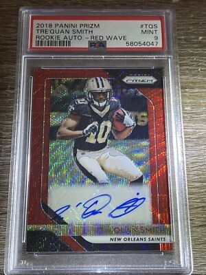 PSA 9 2020 Panini Prizm Tre'Quan Smith AUTO Rookie RED WAVE Prizm #133/199 - Image 1 of 4