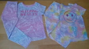 The Children's Place Girl's Emoji & Sleeping Beauty 4-piece PJ Set/NWT/Size 5/6 - Picture 1 of 11