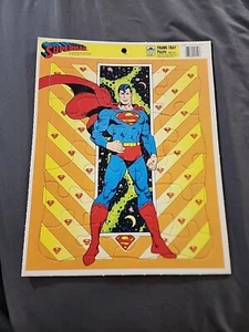 Vtg 1989 SUPERMAN Golden Frame Tray Puzzle 14.5” DC Comics - Picture 1 of 4