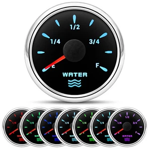 2" 52mm Water Tank Gauge Water Level Indicator 0-190ohms For Marine Boat Car  - Picture 1 of 15