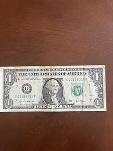 $1 UNIQUE SERIAL NUMBER BIRTHDAY DATE DOLLAR BILL ANNIVERSARY February 25 1983 - Picture 1 of 3