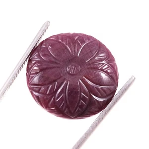 100% Natural red Ruby Round Shape carving Gemstone 20.75 ct 20x4 mm - Picture 1 of 2