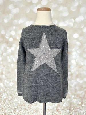 Girls Benetton Star Sequins Sweater sz CM - Image 1 of 4