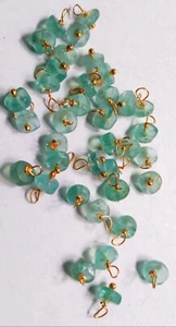 Apatite Rondelle Wheel Smooth 4-5 mm  Loose 100 pecs Wire Wrapped Beads - Picture 1 of 2