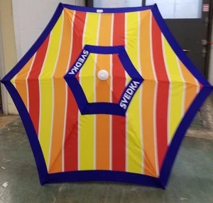 2011 SVEDKA VODKA SUN BEACH UMBRELLA 7' ROUND 86" TALL MAN CAVE PATIO .NEW!!!!! - Picture 1 of 12