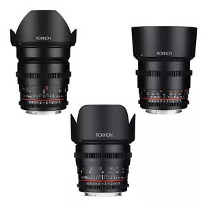 Rokinon Cine DS T1.5 Cine Lens Kit for Nikon - 24mm + 50mm + 85mm - Picture 1 of 1
