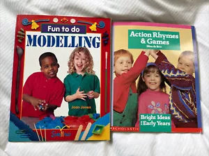 2 X Early Years Books - Action Rhymes & Games & Fun To Do Modelling - Picture 1 of 8