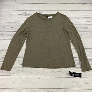 Lafayette 148 Fatigue Green Long Sleeve Shirt Women Size L NEW - Picture 1 of 9