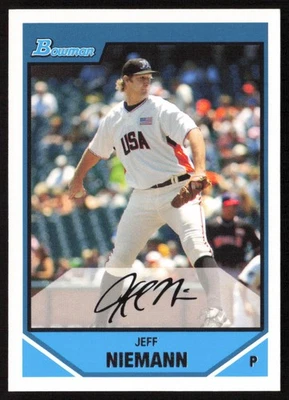 2007 Bowman Draft Picks & Prospects Prospects Jeff Niemann #BDPP83 Rays - Image 1 of 2