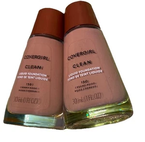(2) Covergirl Clean flüssige Foundation versiegelt 1 fl oz 150 - cremiges Beige VERSIEGELT - Bild 1 von 2