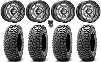 Sedona Rift 15x7 Wheels Grey 37" RocScraper Tires Polaris RZR XP 1000 / PRO XP - Image 1 of 4