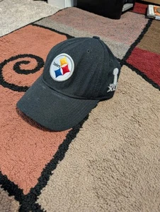 Pittsburgh Steeler Black Reebok Adjustable Super Bowl 45/ XLV Hat - Picture 1 of 4