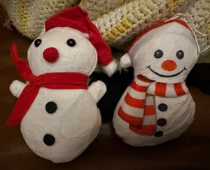 Zwei (2) Plüsch Schneemänner Weihnachtsdeko BRANDNEU - Bild 1 von 4