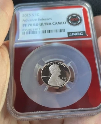 2025 S Mint 1 Cent - Advance Release - NGC PF 70 - Red Ultra Cameo - LAST YEAR! - Image 1 of 4