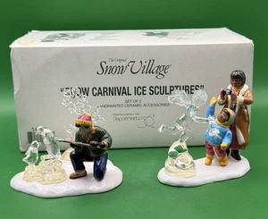 Departamento 56 Accesorios Snow Village "Esculturas de hielo de carnaval de nieve" Juego de 2 | 54868 - Imagen 1 de 7