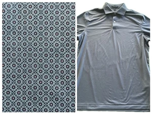 Peter Millar Crown Crafted Poloshirt Herren Medium Geometrisch Blumen Stretch Golf - Bild 1 von 8