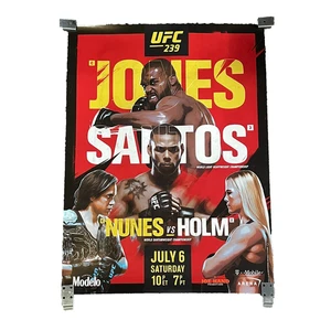 UFC 239 Zuffa 2019 Poster Jones vs Santos Nunes vs Holm 18" x 24" Promo MMA BJJ - Picture 1 of 2