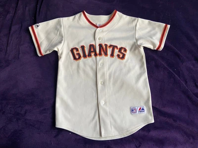 Camiseta de béisbol MLB SF Giants niños jóvenes mediana M majestuosa edad 10-12 EE. UU. B. Bonds - Imagen 1 de 4