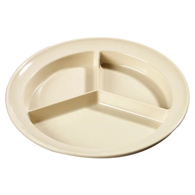 Carlisle KL20325 Kingline Tan 3-Compartment Plate - Dozen - Image 1 of 4