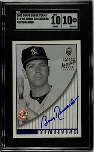 2002 Topps Super Teams Bobby Richardson Autograph STA-BR SGC 10 GEMMT Auto 10 - Bild 1 von 2